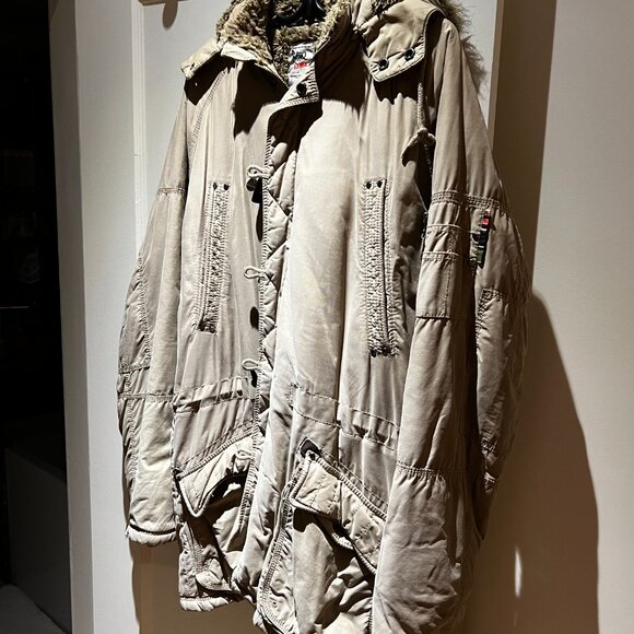 Triple Five Soul Hooded Winter Jacket    Tan Beige Brown   Vintage – Circa 2003 - Picture 2 of 13